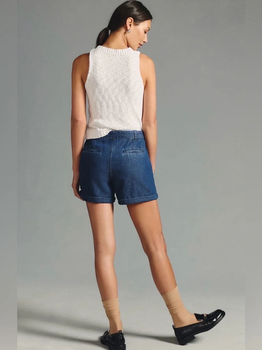 Avec Les Filles Belted Pleated Shorts